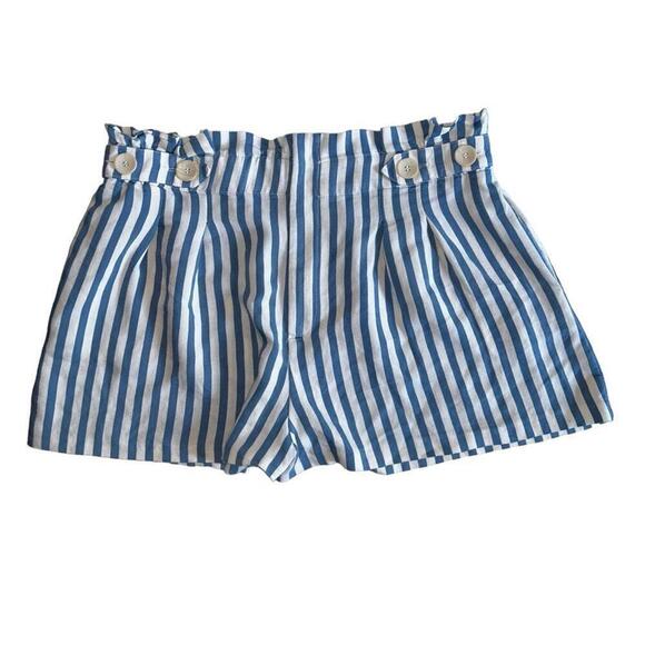 Zara l Striped Pleated Shorts XL - Picture 2 of 10